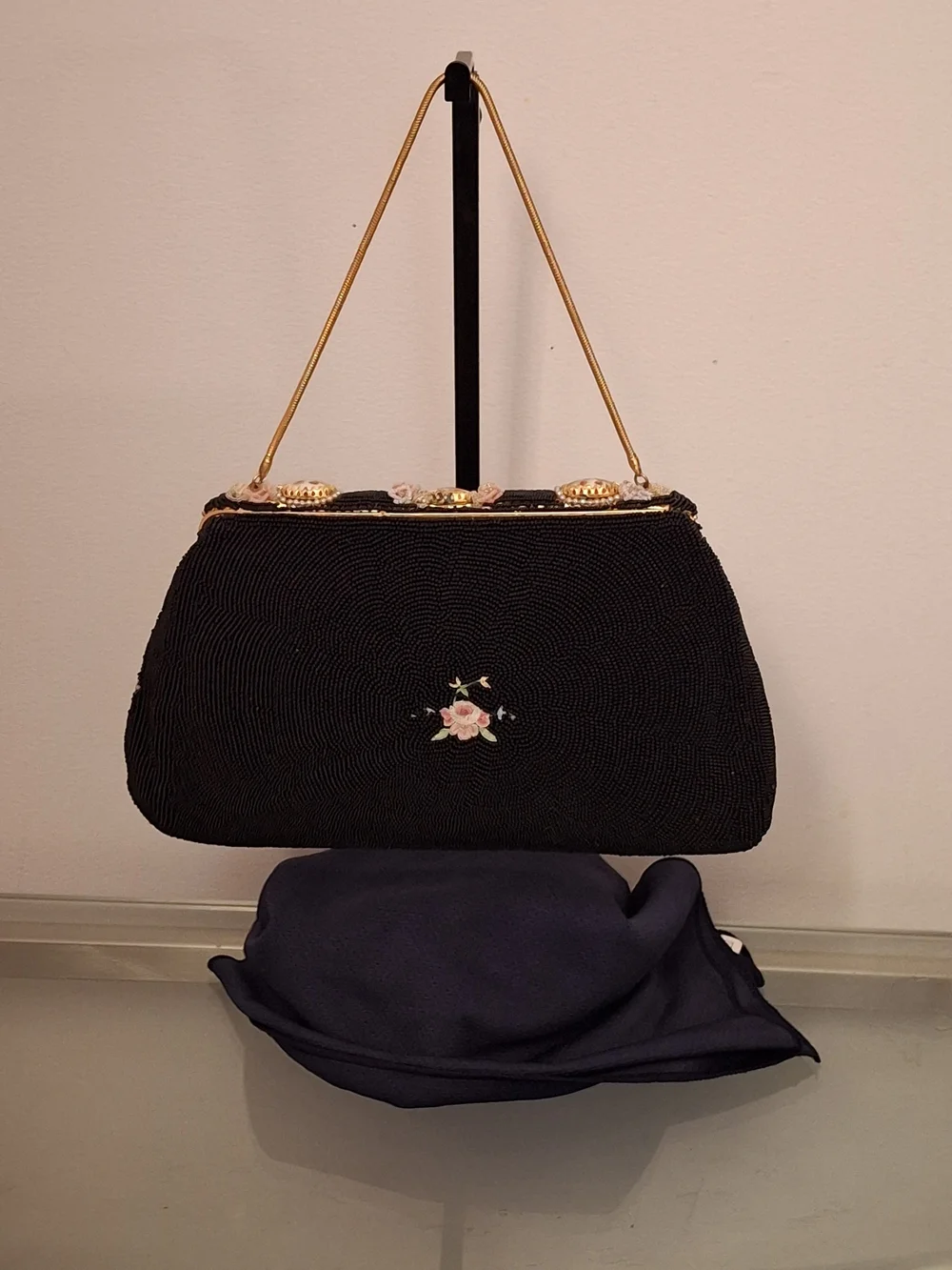 Genuine Vintage Point de Beauvais micro-beaded evening bag